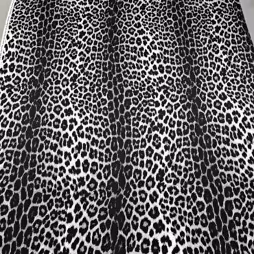 jedwab naturalny panterka czarno-biala wzor cavalliB