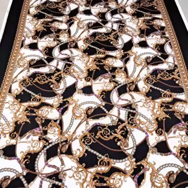 jedwab z raportami na bokach wzor versace paski brazB