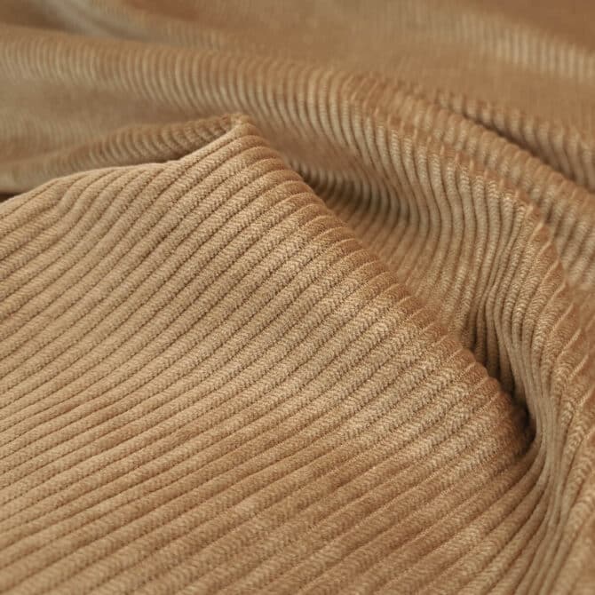 bawelniany sztruks camelowy grube prazki lekko elastycznyC