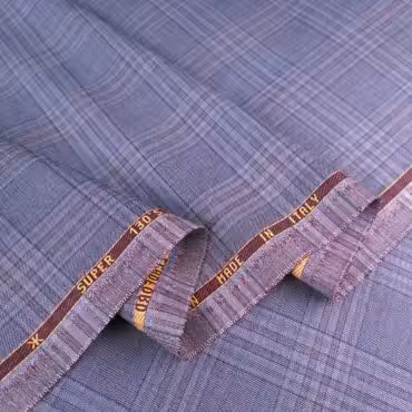 welna garniturowa krata niebiesko-fioletowa super 130sA