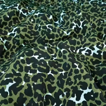 cienka wiskoza panterka zielona z blekitem zwiewnaA