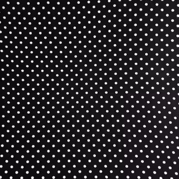 czarna wiskoza w male groszki biale dwustronna cienkaB