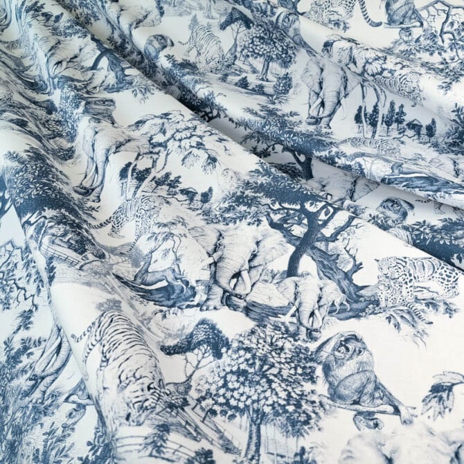 bawelna wzor dior bialo-niebieska koszulowa z elastanemD