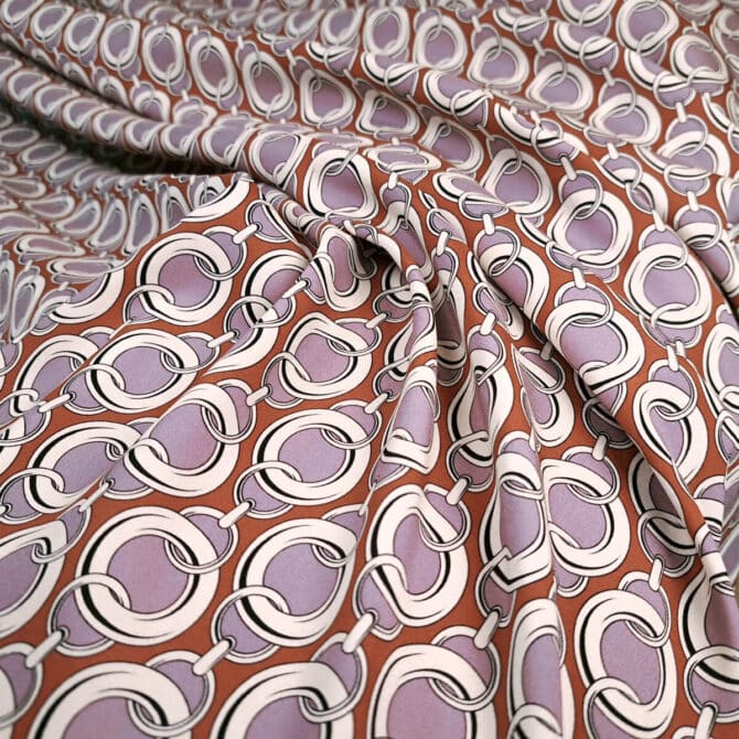 matowy jedwab w lancuchy elastyczny fiolet rudy brazD