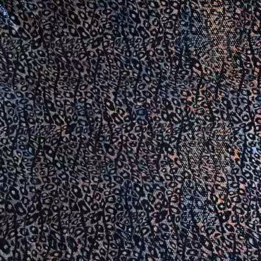 blyszczacy welur we wzory panterka groszki czarnyB