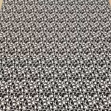 dwustronny zakard bawelniany elastyczny czarny z krememB