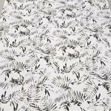 biala bawelna w liscie zielone khaki cienka przewiewnaB