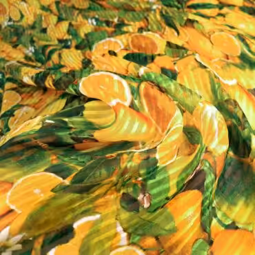 jedwab devore w cytryny wzor dolce gabbana polprzeziernyA