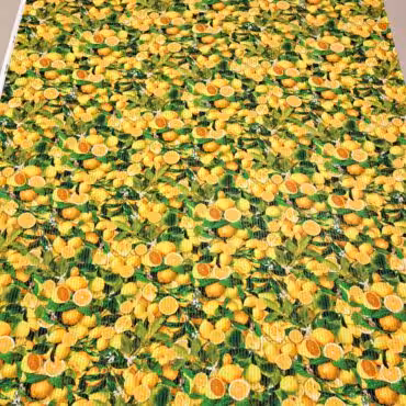 jedwab devore w cytryny wzor dolce gabbana polprzeziernyB