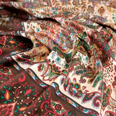 lejaca tkanina we wzory paisley poliester z tencelemA