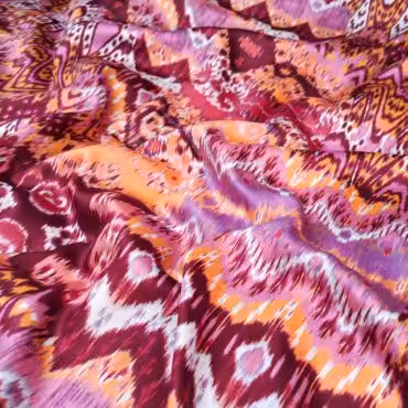 tencel we wzory orientalne z efektem malarskim przewiewnyA