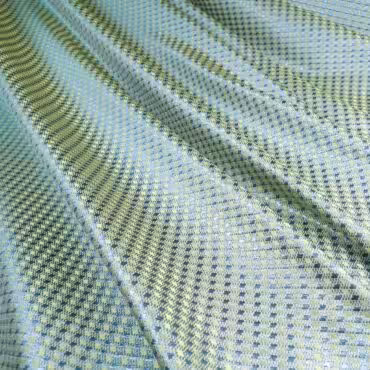 zakard w drobne wzorki limonkowy z metalicznym niebieskimB