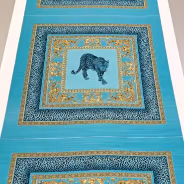 jedwab w kwadracie pantera wzor versace panel 90cmB