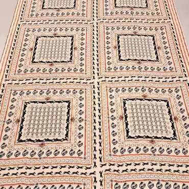 jedwab w konie bezowy z bawelna cienki twillB