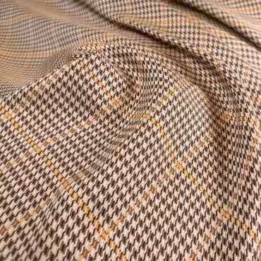 grubszy len z jedwabiem i bawelna krata bez z brazemA