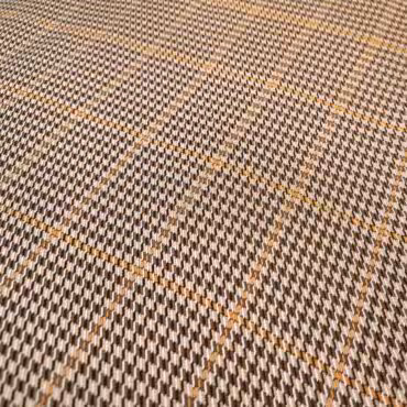 grubszy len z jedwabiem i bawelna krata bez z brazemB