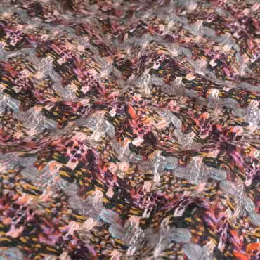 kolorowa chanelka naturalna welna 100% rozowyA