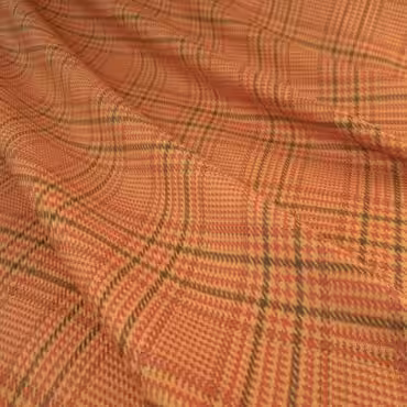welna piacenza w krate plaszczowa marchewkowy z rudymB