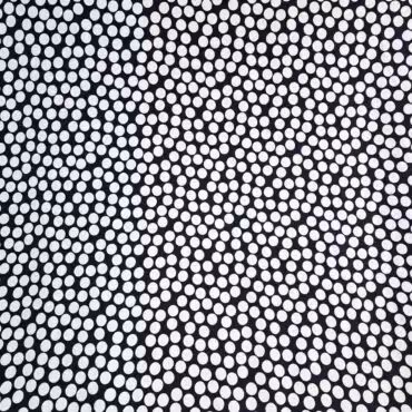 wiskoza premium biale groszki na granacieB