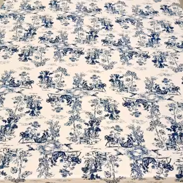 markowa wiskoza we wzory granatowe na kremieB