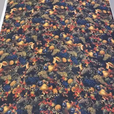 szyfon jedwabny w owoce jesieni splot krateczkaB