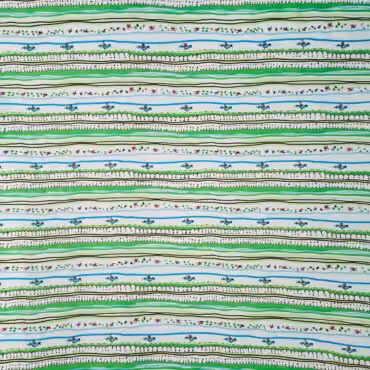 jedwab naturalny krepon drobne wzory w pasachB