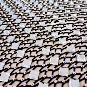 luksusowy material wieczorowy siatka z kamieniami szklanymiB