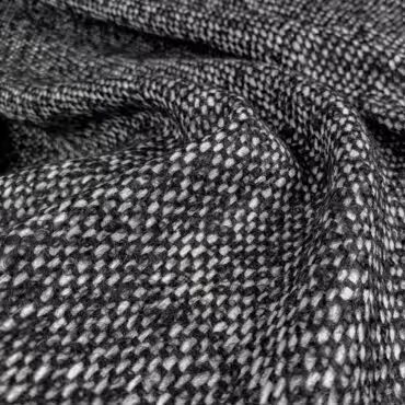 czarno biala tkanina plaszczowa welna z angora premiumA