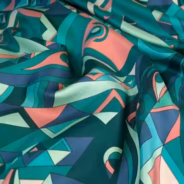 markowy jedwab we wzory geometryczna abstrakcja twillA