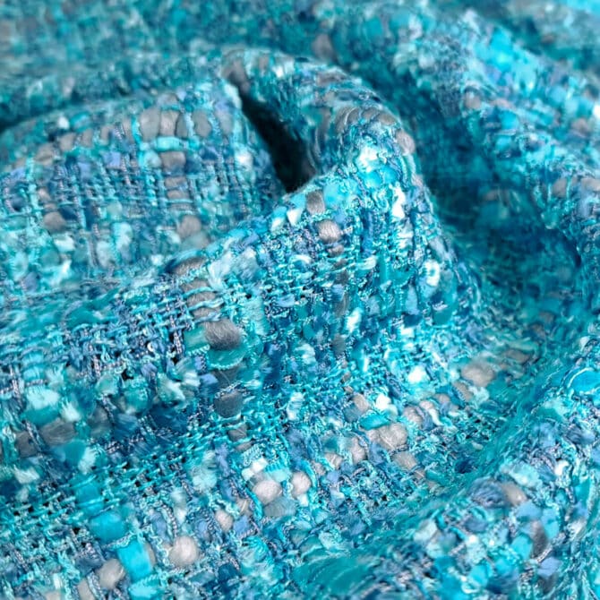 niebieska chanelka tkanina z wiskozy 100%A