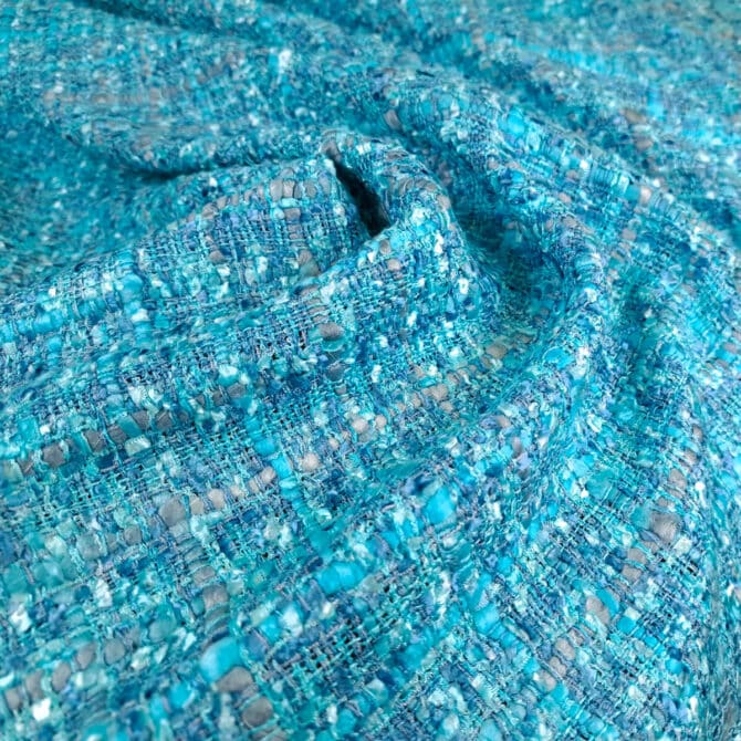 niebieska chanelka tkanina z wiskozy 100%C