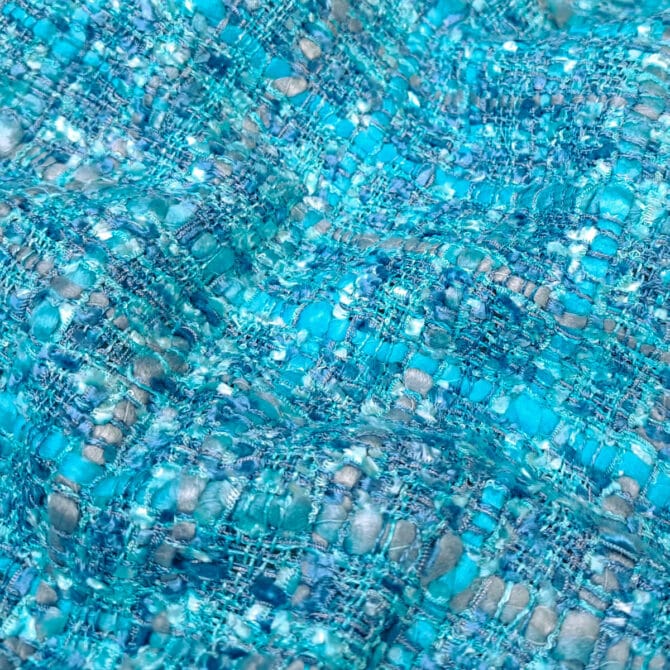 niebieska chanelka tkanina z wiskozy 100%D