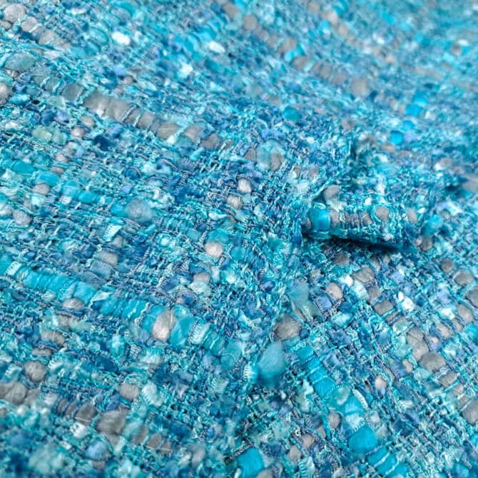niebieska chanelka tkanina z wiskozy 100%F