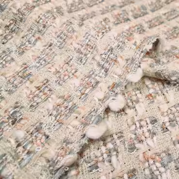 chanelka bezowa z rozem wiskoza z bawelna i acetatemB