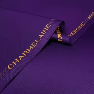 welna garniturowa z polyskiem sliwkowy fiolet charmelaineA