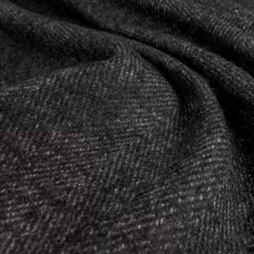 plaszczowy material jodelka welna z angora czarny z szarymA