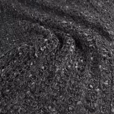 naturalna dzianina azurowa z welny ciemny szaryA