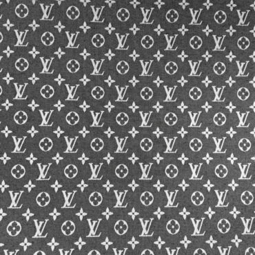zakard sygnowany monogramy bawelna z acetatem szaryB