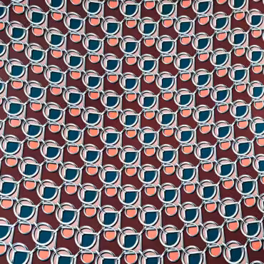 jedwab we wzory geometryczne lancuchy burgundowy brazB