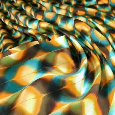 kolorowy jedwab we wzory satyna z elastanemA