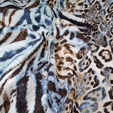 len we wzory zwierzece niebieski z brazemA