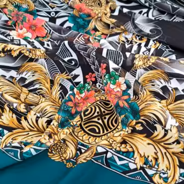 markowa tkanina szyfon we wzory poliester panel 120cmA