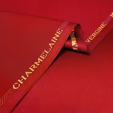 czerwona welna garniturowa polysk charmelaine verginB