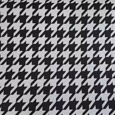 plaszczowa tkanina w duza pepitke szara z czarnymB