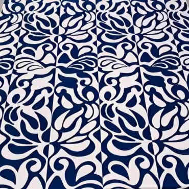 bawelna z elastanem we wzory bialo granatowa premiumB