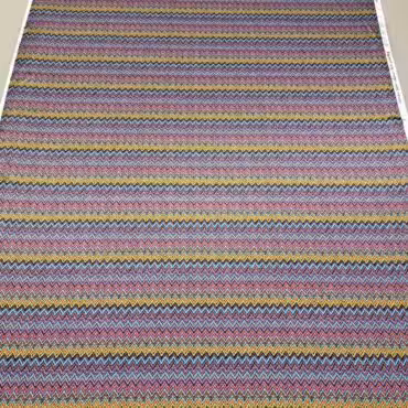 kolorowy jedwab w zygzaki satyna z elastanemB