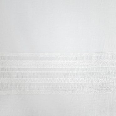 bawelna haftowana biala wzor pasy panel 81 cmB