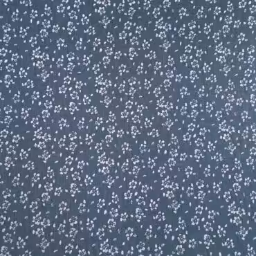 bawelna z poliestrem drobne kwiatki zgaszony granatB