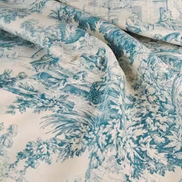 len scenki rodzajowe kremowo turkusowy szeroki z domieszkaA