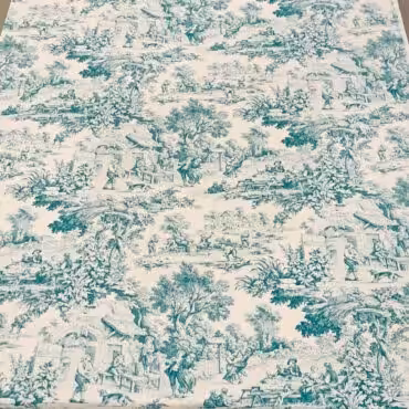 len scenki rodzajowe kremowo turkusowy szeroki z domieszkaB